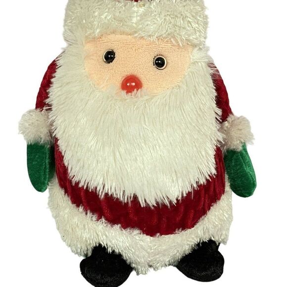 Toymax Roly Poly Plush Santa Christmas Decoration Faux Fur Beard Squishy - Picture 2 of 6
